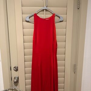 Red Superdown Maxi Dress - L